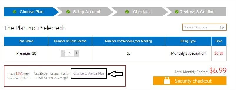 get 50% discount for EZTalks Premium 10/30/50/100 Monthly/Annual Plan