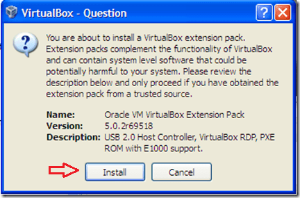 Install Oracle Extension Box - Windows Explprer