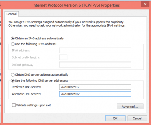 IPv6 configuration