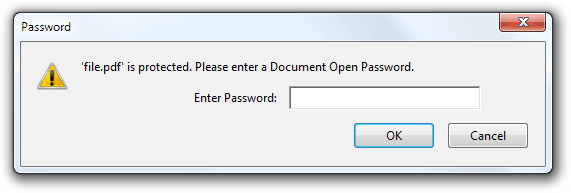 Remove password from PDF file